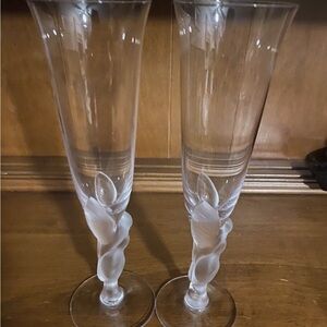 Igor Carl Faberge Kissing Doves m Flutes 1 GLASS